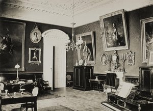 गोमेल में पसकेविच निवास। रेड लिविंग रूम, 1860s