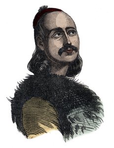मार्कोस बोत्सारिस (मार्को बोत्ज़ारिस) जनरल और ग्रीक स्वतंत्रता संग्राम 1788-1823 के नायक - जियोवानी बोगी द्वारा उत्कीर्णन द्वारा जियोवन्नी बोगी