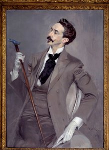 द काउंट ऑफ़ द काउंट रॉबर्ट डी मोंटेस्क्यू (1855-1921), फ्रांसीसी डेंडी लेखक। जियोवानी बोल्डिनी द्वारा पेंटिंग (1842-1931) द्वारा जियोवन्नी बोल्डिनी