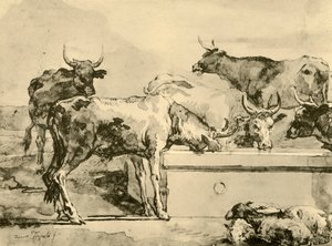 गायों का पानी, 18 वीं सदी के उत्तरार्ध में, 1928 द्वारा जियोवानी डोमेनिको टाईपोलो