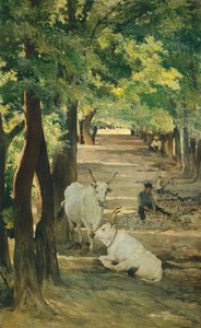 एवेन्यू विथ ऑक्सन एंड स्टोनब्रेकर, जियोवानी फतोरी द्वारा (1825-1908) द्वारा जियोवन्नी फत्तोरी