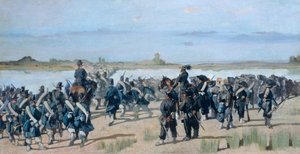 जियोवानी फतोरी द्वारा पासिंग मिनसियो नदी (1825-1908) द्वारा जियोवन्नी फत्तोरी