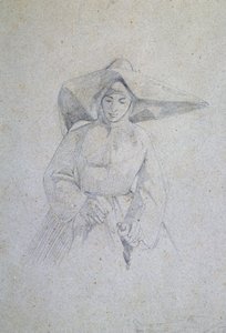 मैजेंटा की लड़ाई में इतालवी शिविर के लिए नन का अध्ययन द्वारा Giovanni Fattori द्वारा जियोवन्नी फत्तोरी