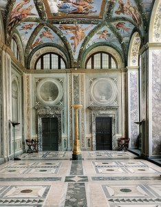 Amor और Psyche&39;s loggia, Villa la Farnesina के पश्चिम में, भूतल है। लगभग 1517 में द्वारा जियोवन्नी फ्रांसेस्को पेनी