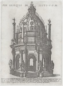 पोप सिक्सटस वी, 1591 के लिए कैटाफल्क।