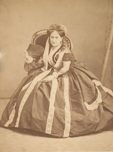 [ला कॉमटेसी फैन के साथ बैठा], 1860। द्वारा जियोवानी मोरोट्टी