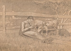 द शेफर्डेस, सी 1888 द्वारा जियोवन्नी सेर्जिनी
