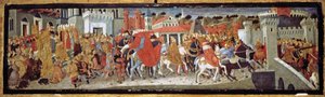1452 में रोम में फ्रेडरिक III और पुर्तगाल के लियोनोरा द्वारा जियोवानी डि सेर जियोवानी,