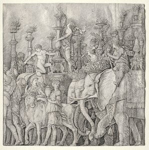 सीज़र की विजय: हाथी, सी। 1485-1490। द्वारा Giulio Campagnola