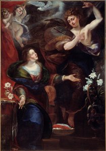 Giulio Cesare Procaccini (लगभग १५७०-१६२५) द्वारा १७वीं सदी के सूर्य की उद्घोषणा पेंटिंग १.६३x२.३६ मीटर