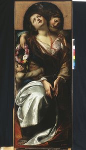दो स्वर्गदूतों के साथ सेंट सीसिलिया द्वारा Giulio Cesare Procaccini