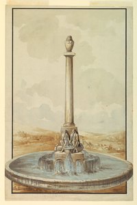 कैनोपिक जार के साथ फव्वारे के लिए डिज़ाइन द्वारा Giuseppe Barberi