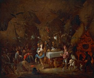विच्स मीट, ग्यूसेप बर्नार्डिनो बाइसन (1762-1844) द्वारा, कैनवास पर तेल, इटली