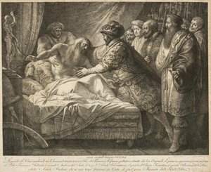 पेंटिंग का रूपक लियोनार्डो दा विंची की मृत्यु, सी। 1790। द्वारा Giuseppe Cades