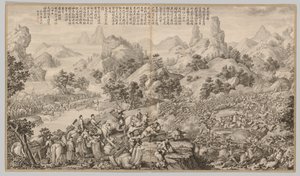 Hesui में घेराबंदी के माध्यम से तोड़ना: विद्रोह के विद्रोह के दृश्यों से ..., सी। 1765-1717 द्वारा ग्यूसेप कैस्टिग्लिओन
