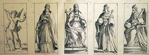 Giuseppe Maria Mitelli द्वारा 17 वीं शताब्दी के टैरो कार्ड द्वारा Giuseppe मारिया मिटेली