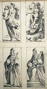 Giuseppe Maria Mitelli द्वारा 17 वीं शताब्दी के टैरो कार्ड द्वारा Giuseppe मारिया मिटेली