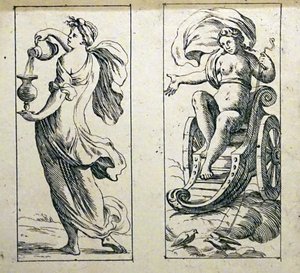 Giuseppe Maria Mitelli द्वारा 17 वीं शताब्दी के टैरो कार्ड द्वारा Giuseppe मारिया मिटेली