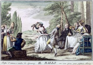 द डांस द डांस, 1790। द्वारा ग्यूसेप पियाटोली