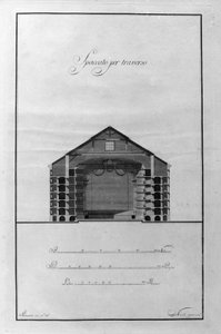 1776-1778 मिलान, इटली के आसपास ज्यूसेप पियरमारिनी (1734-1808) द्वारा ला स्काला के रंगमंच का आर्किटेक्चरल कप द्वारा ग्यूसेप पाइमारिनी