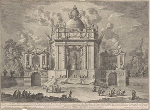 1771 के चीनिया के लिए प्राइमा मैकचिना: एस्क्लेपियस का मंदिर द्वारा ग्यूसेप वासी, ज्यूसेप पलाज़ी के बाद, पाओलो पॉज़िक के बाद