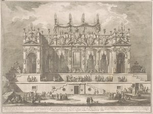 1764 के चीन के लिए सेकंडा मैकचिना: रात में प्रकाशित एक शानदार गैलरी द्वारा ग्यूसेप वासी, ज्यूसेप पलाज़ी के बाद, पाओलो पॉज़िक के बाद