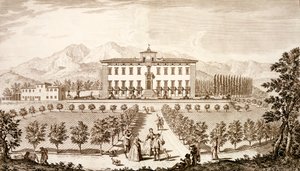 Giuseppe Bouchard द्वारा &39;व्यू ऑफ टस्कनी&39; से विला डेल बारोन का दृश्य, 1744-57 प्रकाशित
