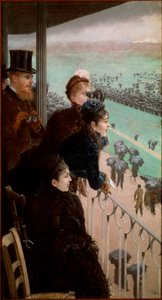 Bois de Boulogne Spectators में घुड़दौड़ देखते हुए दौड़। Giuseppe De Nittis (1846-1884) 1881 द्वारा पेंटिंग रोम, नेशनल गैलरी ऑफ़ मॉडर्न आर्ट