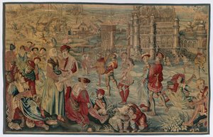 शीतकालीन: चार मौसमों के सेट से स्केटिंग दृश्य, 1600 के दशक के अंत में - 1700 के दशक की शुरुआत में।