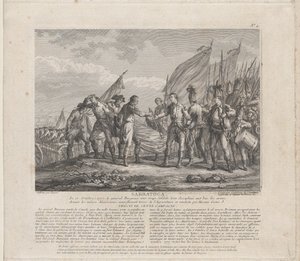 साराटोगा [sic] 17 अक्टूबर, 1777, सीए। 1777. द्वारा Godefroy