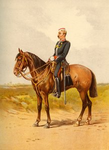 क्वींस ओन रॉयल रेजिमेंट - स्टैफोर्डशायर येओमेन्ट्री, 1890। द्वारा गॉडफ्रे डगलस गिल्स