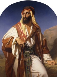 एक बेडूइन सरदार, 1846 द्वारा गॉडफ्रीड गुफेंस