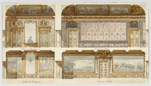Versailles के पैलेस में सम्राट और महारानी के अपार्टमेंट के लिए सजावट परियोजना। द्वारा गोंडोइन
