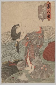 महिला गोताखोर अपने बालों में कंघी करती हुई, 1786-1864।