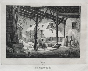 चाम्बोसी का दृश्य, 1820। द्वारा गॉटफ्रीड या गोडेफ्रो एंगेलमैन