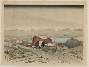 याबकी, ताईशो युग, 1918 (कलर वुडब्लॉक प्रिंट) द्वारा गोया हाशिगुची