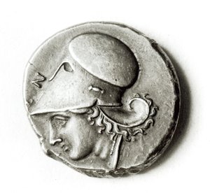 Heracles की टैक्स: अग्रभाग एथेना चित्रण (धातु) द्वारा ग्रीक स्कूल
