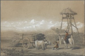 1846 में काकेशस में कोसैक्स किला द्वारा ग्रिगोरी ग्रिगोरेविच गगारिन