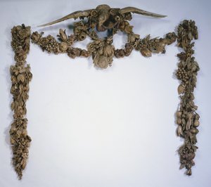 Overmantel सजावट, सी। 1675-1677। द्वारा गिबन्स को पीसना