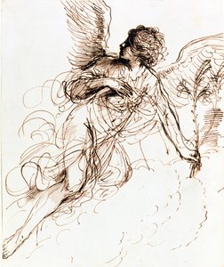 एक एन्जिल का अध्ययन, c1611-1666 द्वारा ग्वेर्सिनो