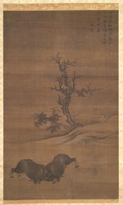 लैंडस्केप्स में हेर्डबॉयज़ एंड बफ़ेलो, 1200s। द्वारा गुओ मिनो