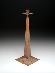 कैंडलस्टिक, c.1907 (तांबा) द्वारा गुस्ताव स्टिकली