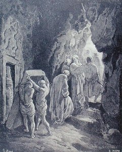 सारा का दफन, हेलियोडोर जोसेफ पिसन द्वारा उकेरा गया (1822-90) c.1868 (उत्कीर्णन) द्वारा गुस्ताव (बाद में) डोर