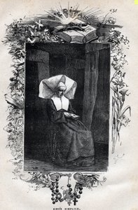 सिस्टर सिम्पलिस का पोर्ट्रेट - विक्टर ह्यूगो (1802-1885) 1862 द्वारा "द मिजरेबल्स - फर्स्ट पार्ट: फैंटाइन" के लिए गुस्ताव ब्रायन (1824-1877) द्वारा चित्रण द्वारा गुस्ताव ब्रेयन