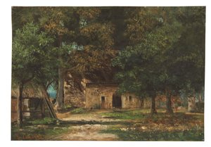 होनफेलुर में मदर टाउटेन का उद्यान, c.1859-61 द्वारा गस्टवे कौरबेट