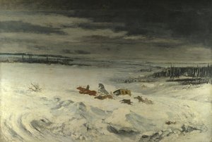 बर्फ में परिश्रम, 1860 द्वारा गस्टवे कौरबेट