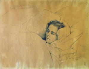 मारिया कोन्स्टेंटिनोव्ना बशकीर्तसेवा की मृत्यु 1858-1884, 1884। द्वारा गुस्ताव कर्टोइस