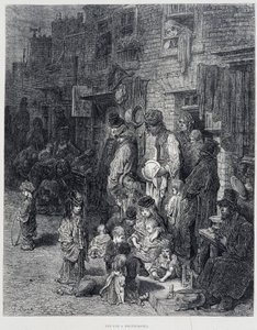 व्हाइटचैपल में एक सड़क - गुस्ताव डोरे द्वारा "लंदन" में द्वारा Gustave Dore