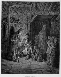 शरण का घर - गुस्ताव डोरे द्वारा "लंदन" में द्वारा Gustave Dore