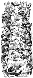 एक इंटरनेशनल पंच, पत्रिका के लिए ड्राइंग ले जर्नल डालना रिअर, 1849। द्वारा गुस्ताव डोर